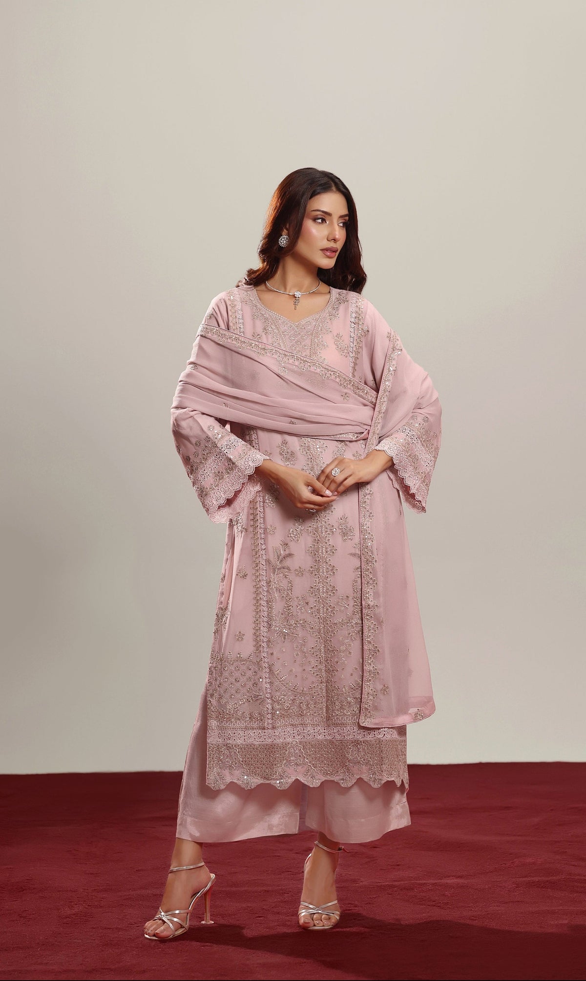 Elara - Lilac Shalwar Kameez Suit 3 Piece