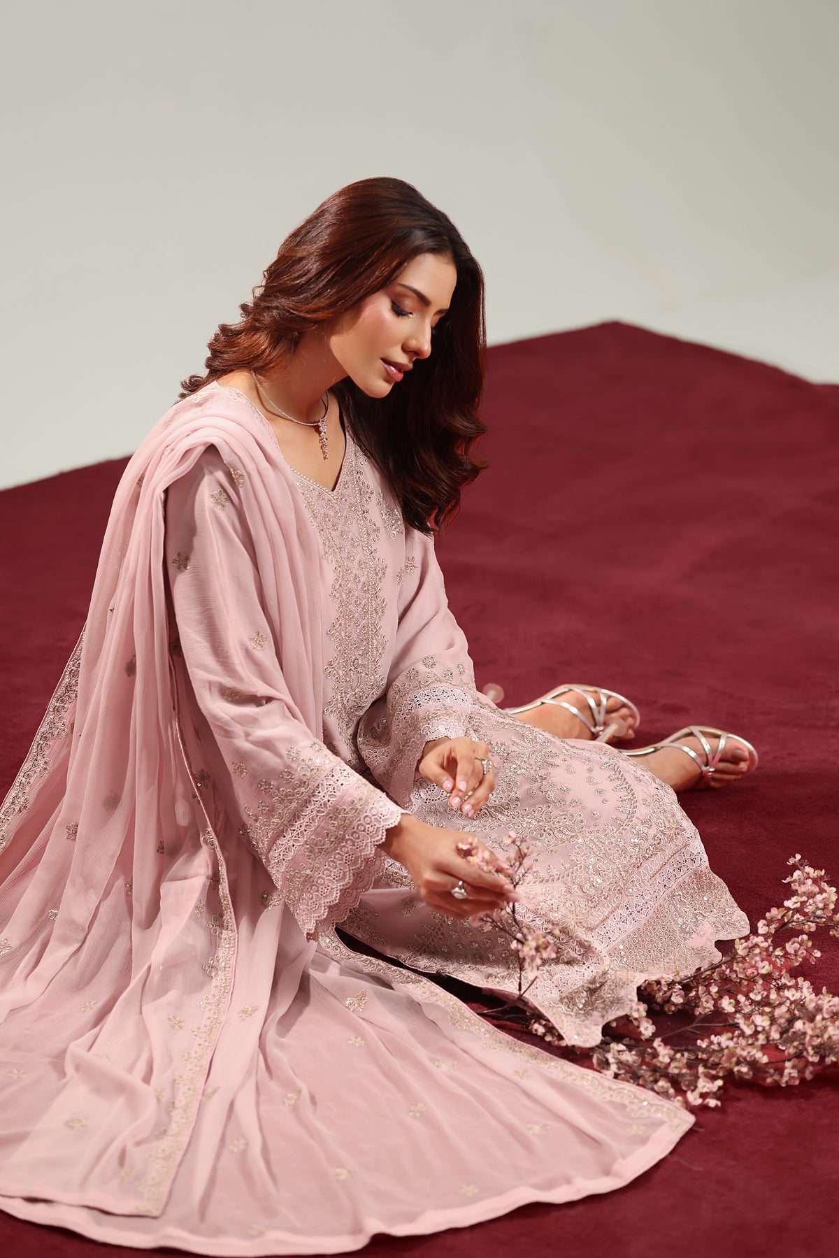 Elara - Lilac Shalwar Kameez Suit 3 Piece
