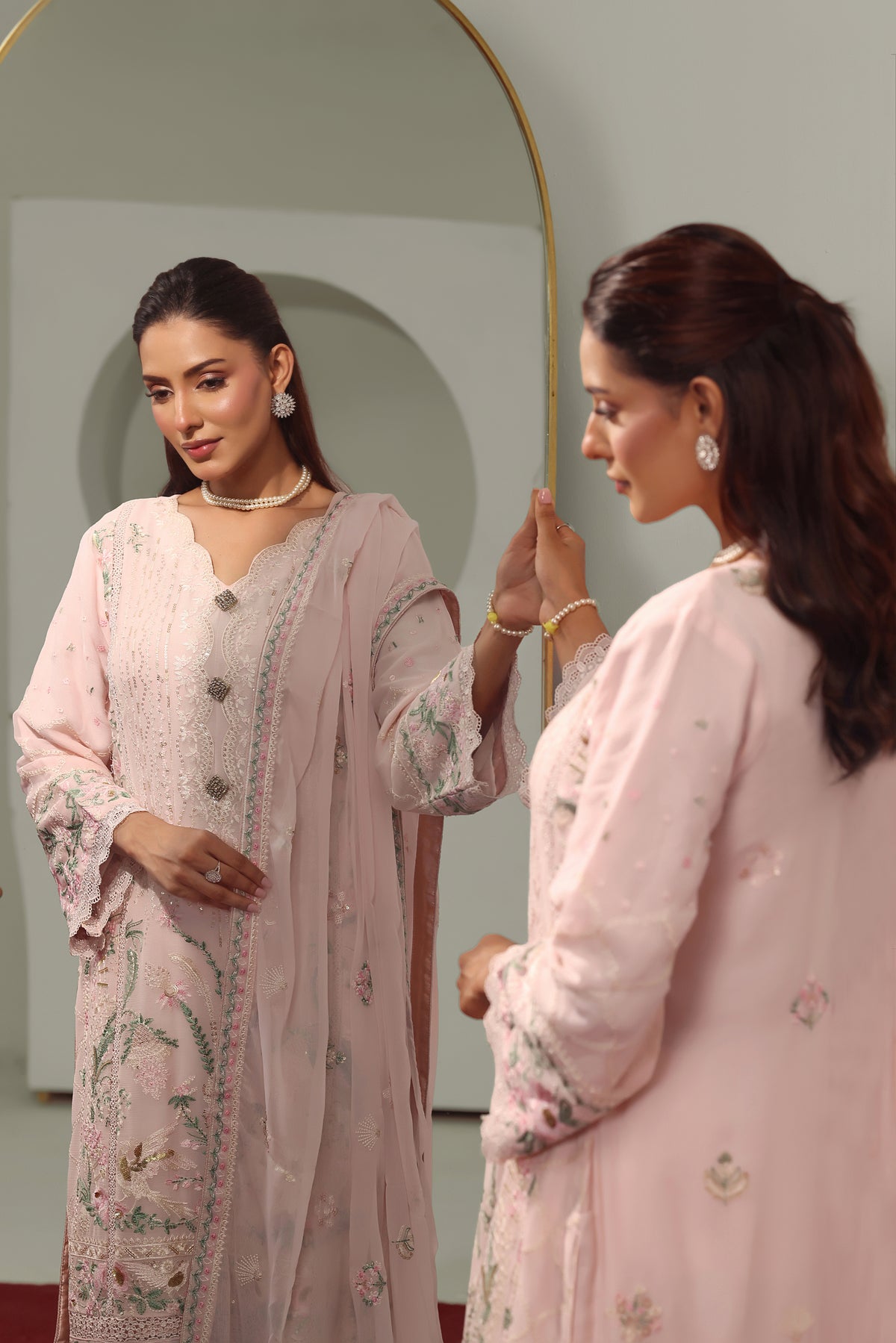 Rania - Pink Shalwar Kameez Suit 3 Piece