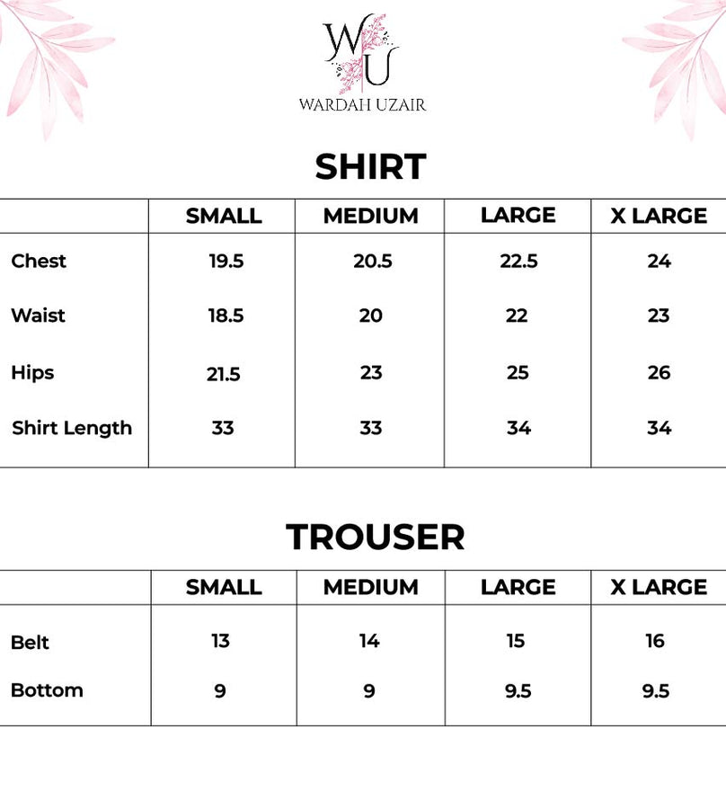 Marbela Size Chart