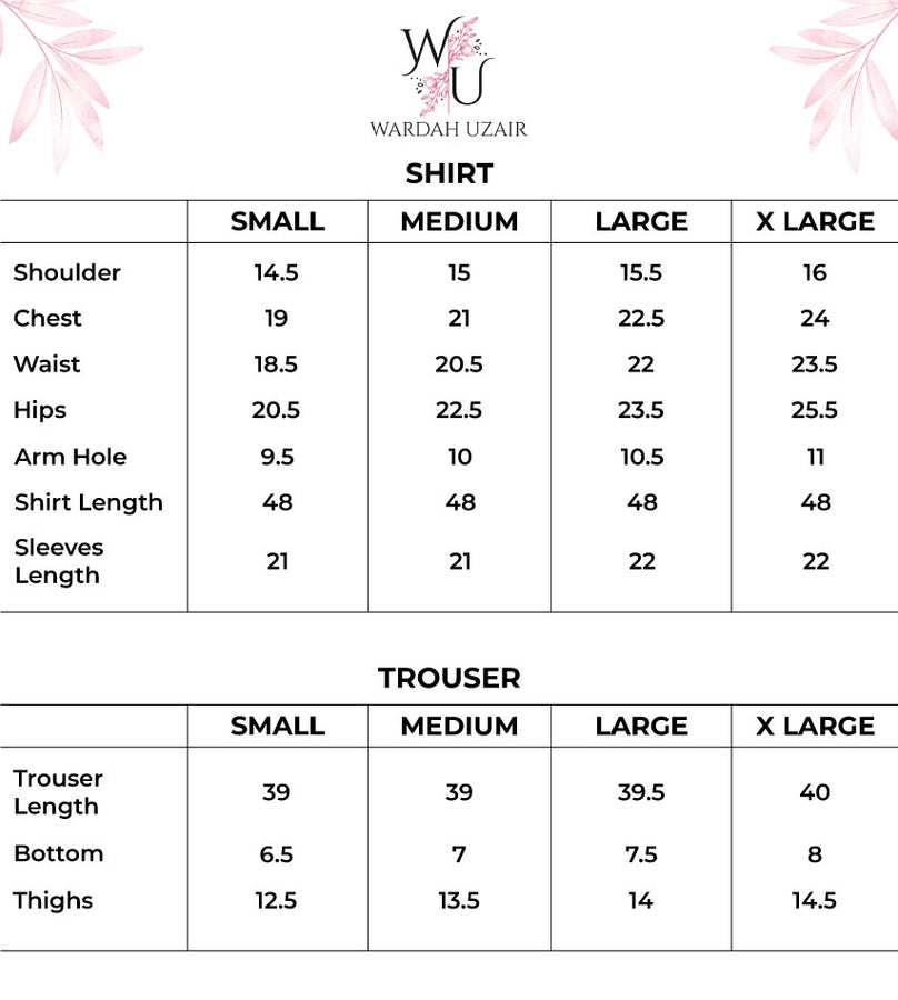 Rose Allure Size Chart