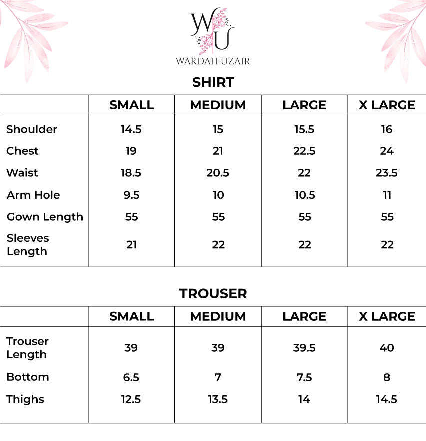 Sage Bloom Size Chart